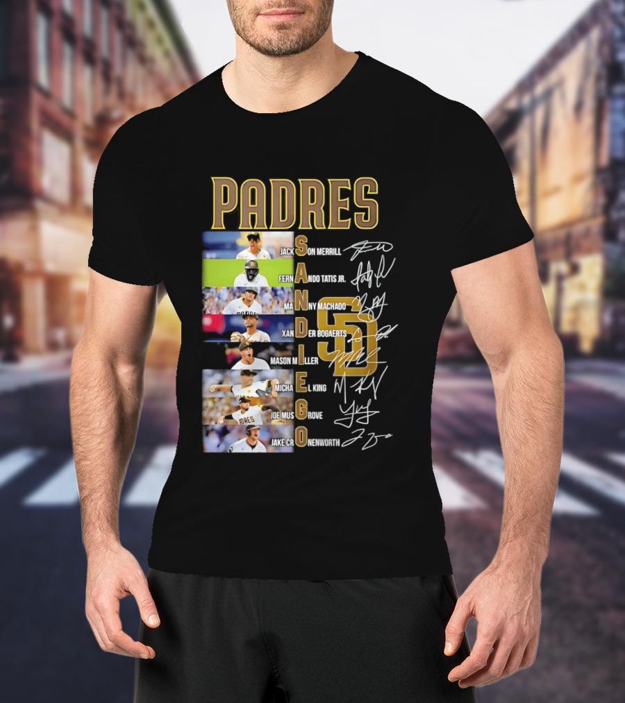 San Diego Padres Fernando Tatis Jr Manny Machado Xander Bogaerts Joe Musgrove Baseball T-Shirt