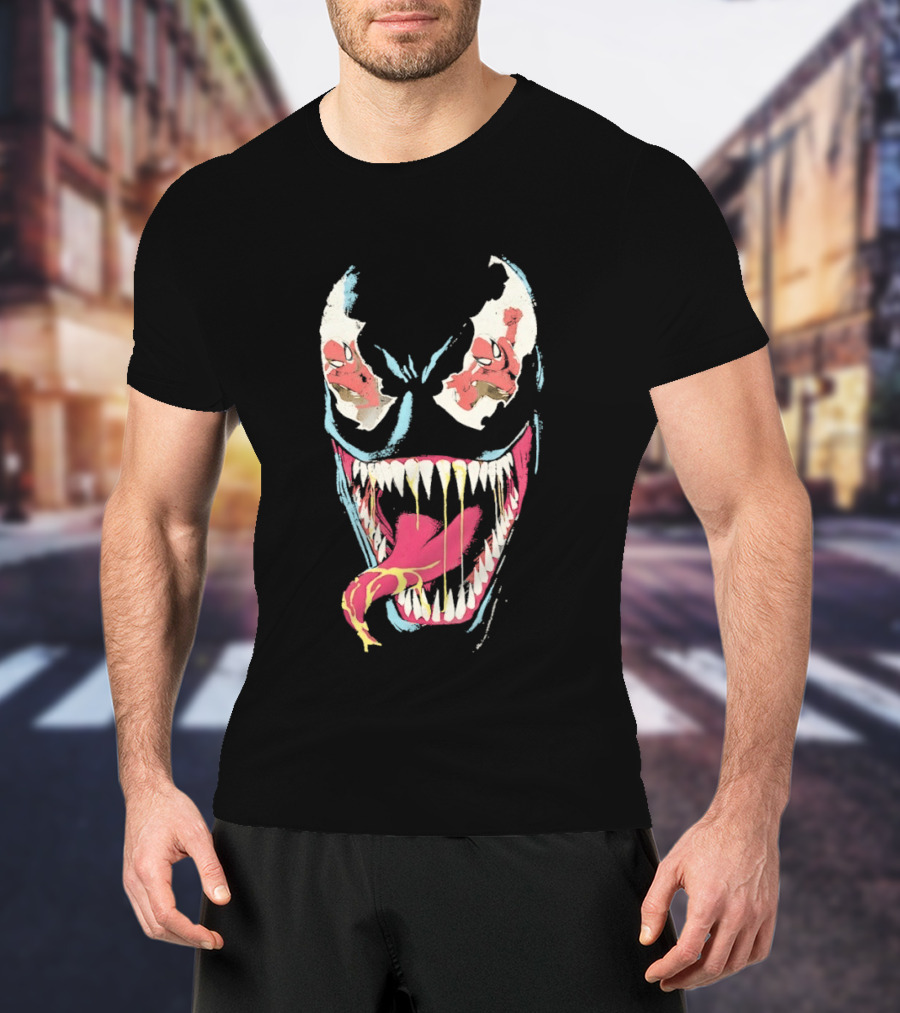 Marvel Venom Spider Man Reflection In The Eyes T-Shirt