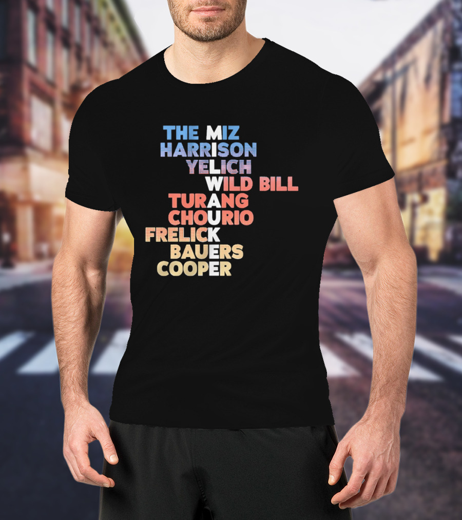 Milwaukee Brewers 2026 Roster Names The Miz Harrison Yelich Wild Bill Turang Chourio Frelick Bauers Cooper T-Shirt