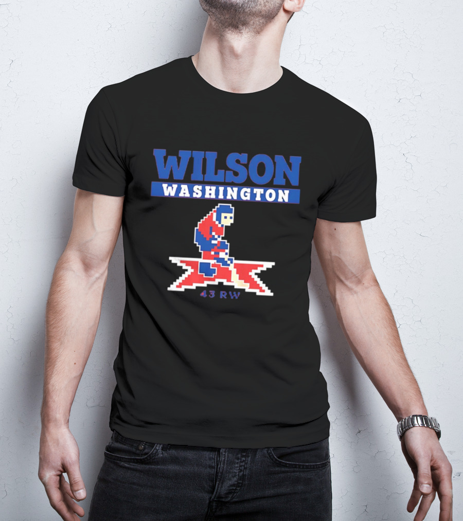 Tom Wilson Washington Capitals 43 RW NHL Pixel Art Hockey T-Shirt