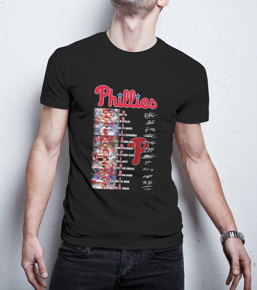 Phillies Baseball Stars Philadelphia Players Lineup T-Shirt