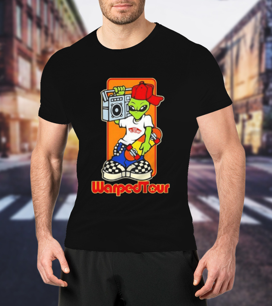 Vans Off The Wall Alien Skater Boombox Warped Tour Checker Shoes T-Shirt