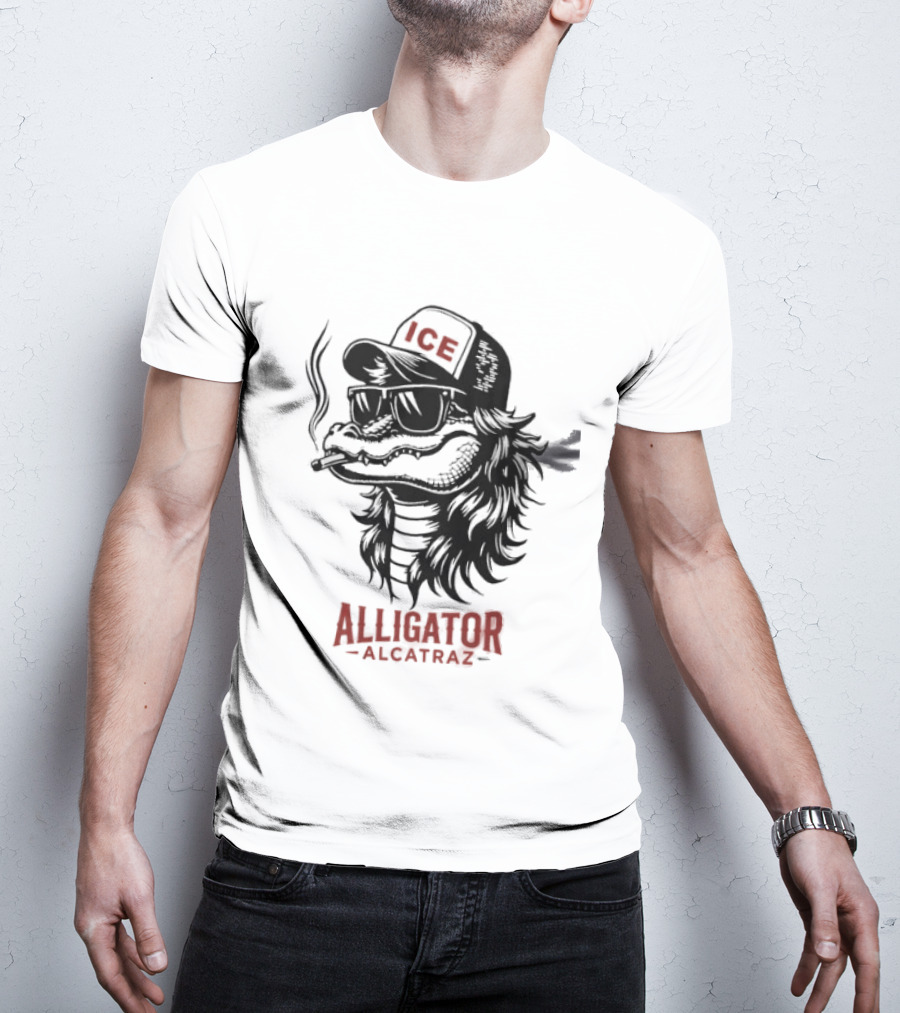 Alligator Alcatraz Ice Smoking T-Shirt
