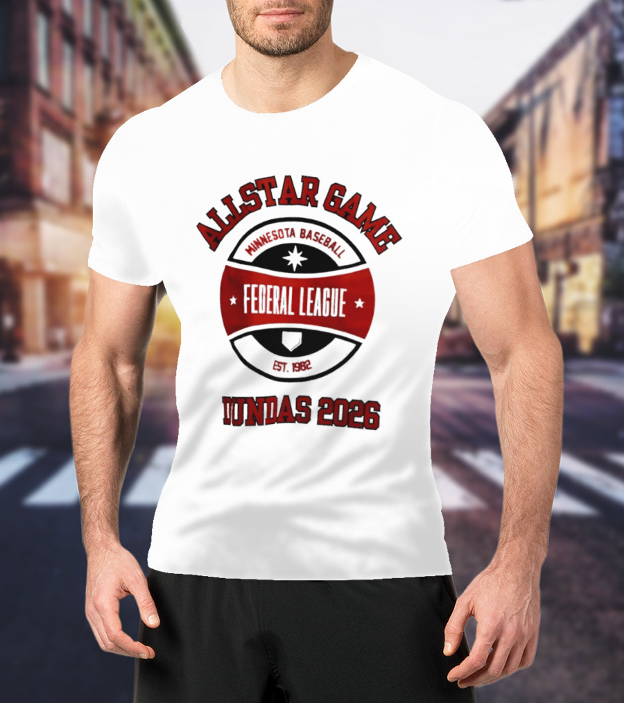 Allstar Game Minnesota Baseball Federal League Est 1982 Dundas 2026 T-Shirt