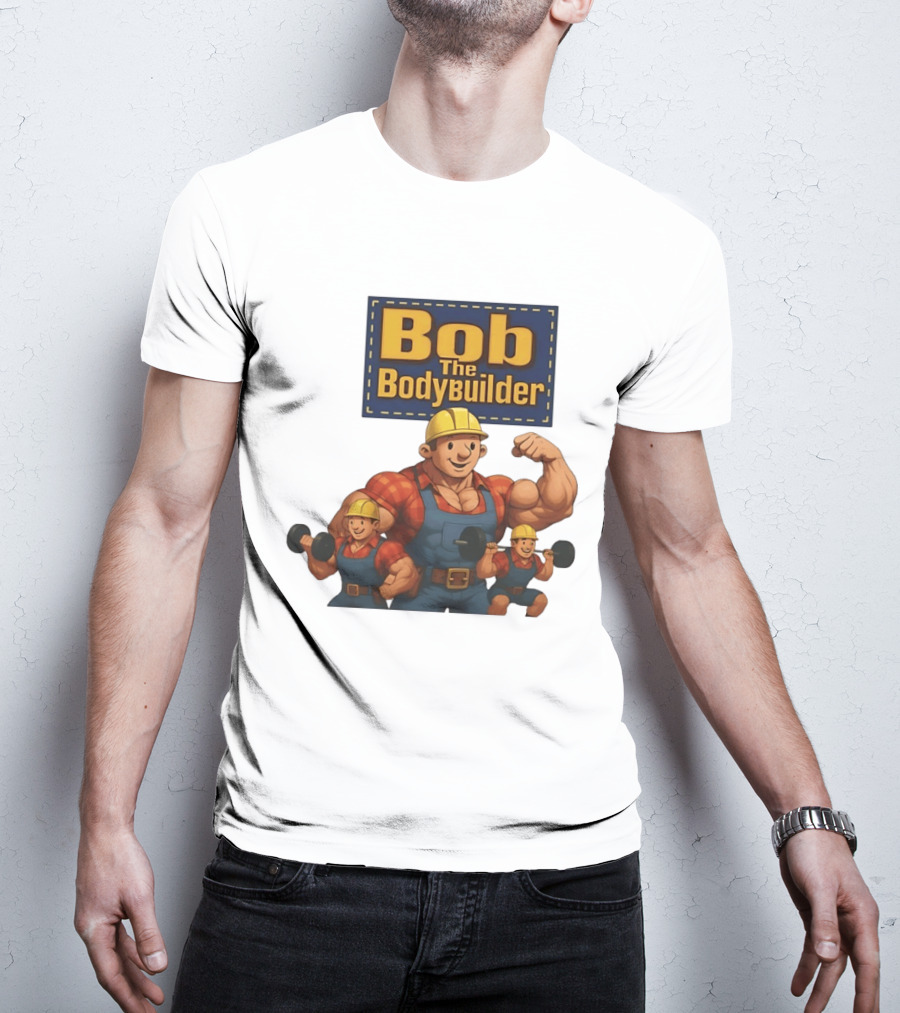 Bob The Bodybuilder Strongman Lifting Weights Movie T-Shirt