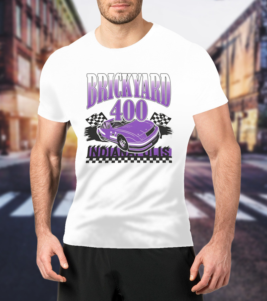 Brickyard 400 Indianapolis Purple Race Car NASCAR Event T-Shirt