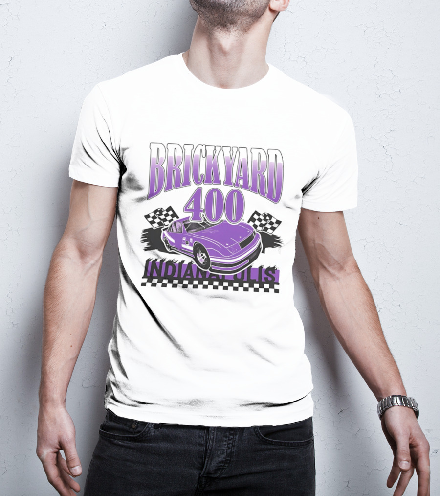 Brickyard 400 Indianapolis Purple Race Car NASCAR Event T-Shirt