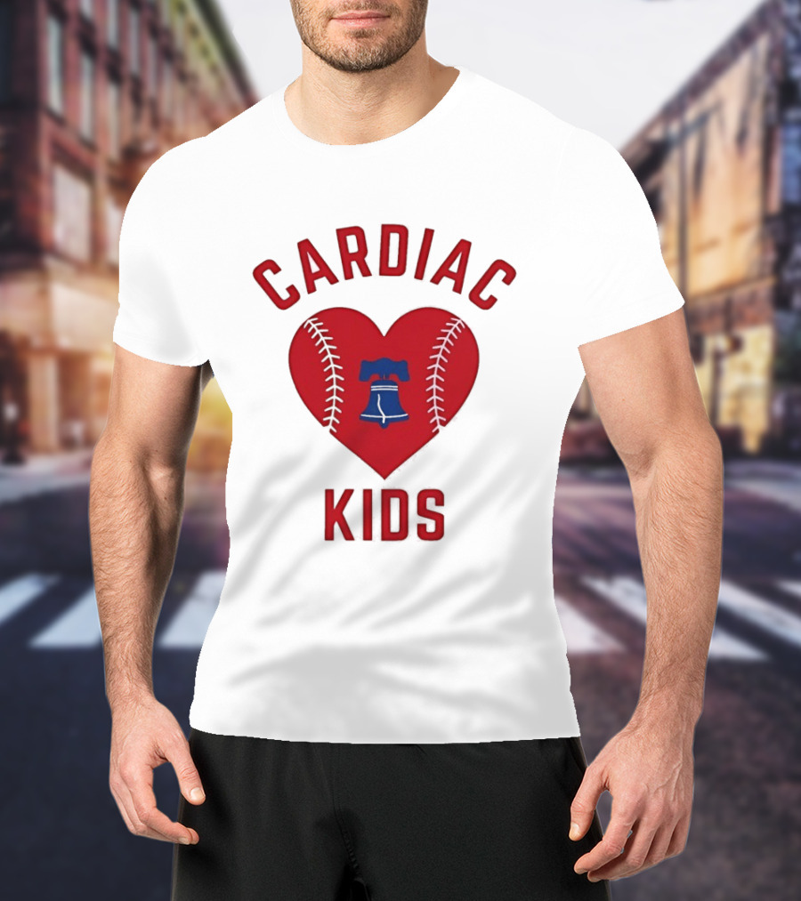 Cardiac Kids Philadelphia Phillies Heart Baseball T-Shirt