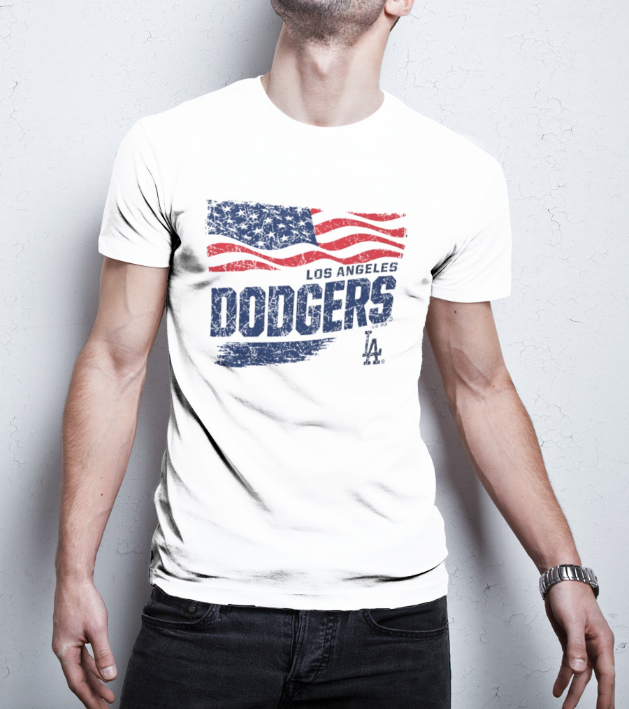 Los Angeles Dodgers American Flag T-Shirt