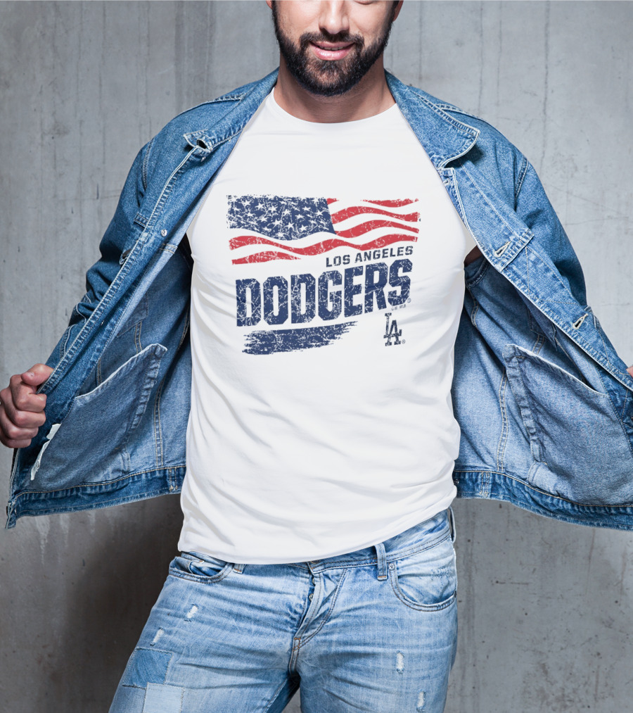 Los Angeles Dodgers American Flag T-Shirt