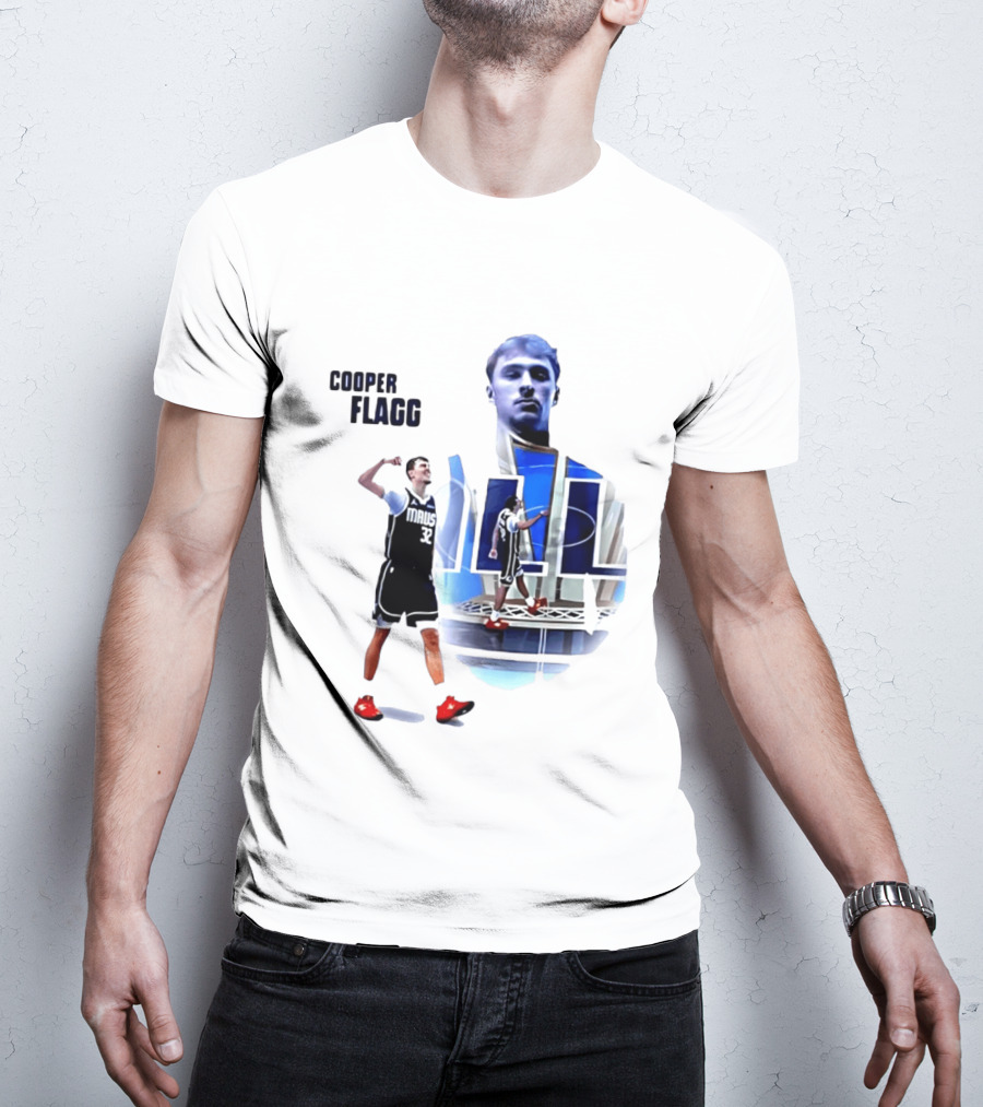 Cooper Flagg Dallas Mavericks MAUS 32 Basketball Player Art 2026 NBA Rookie Of The Year T-Shirt