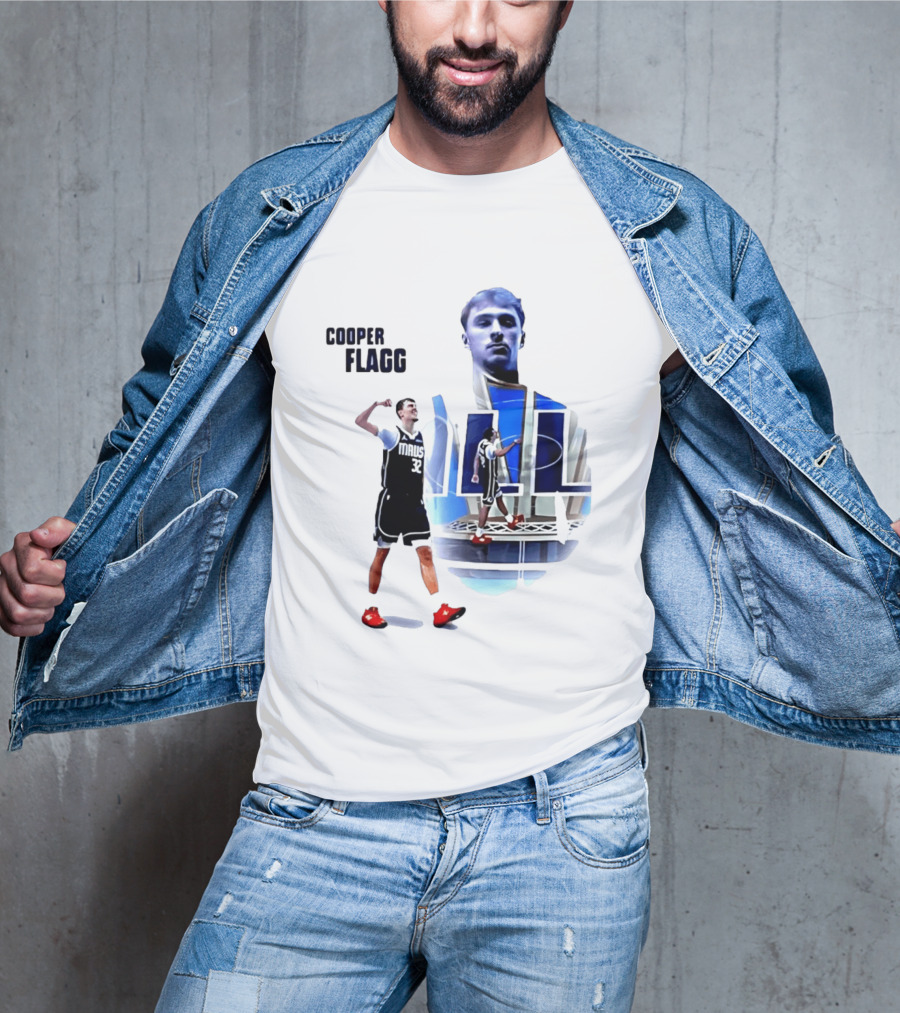 Cooper Flagg Dallas Mavericks MAUS 32 Basketball Player Art 2026 NBA Rookie Of The Year T-Shirt