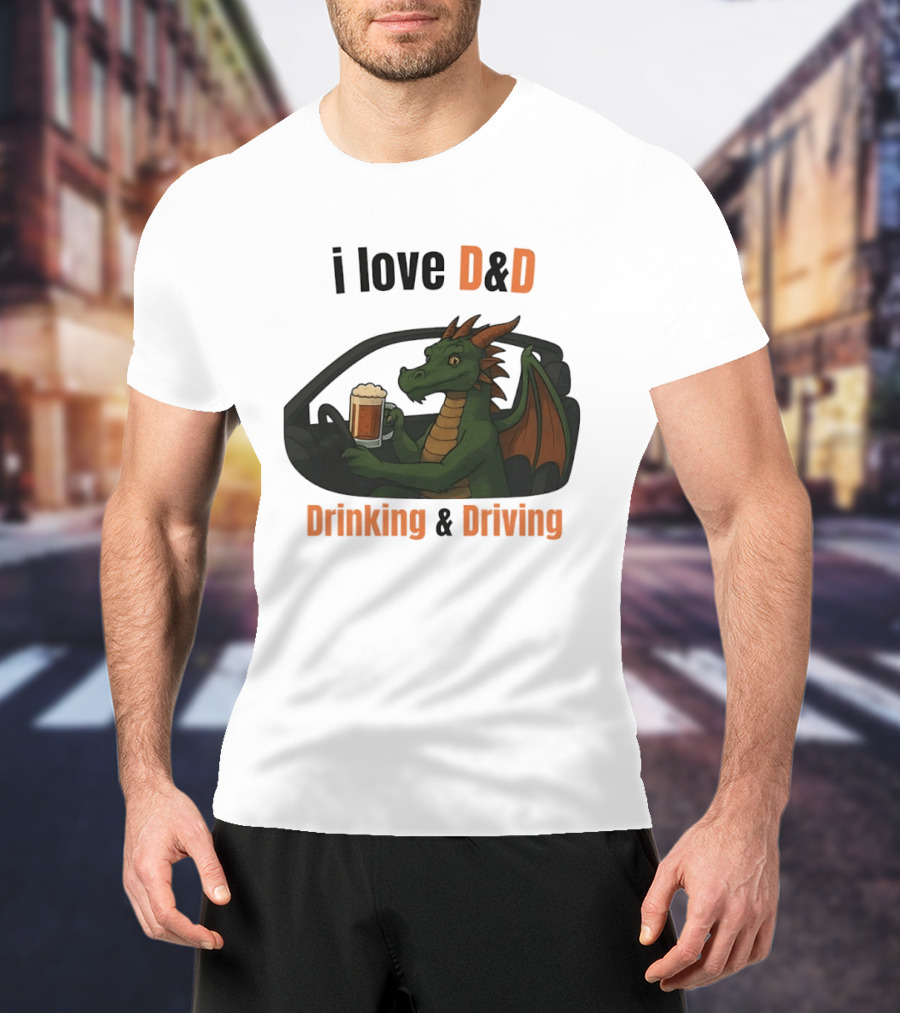 I Love D&D Dragon Beer Drinking And Driving T-Shirt