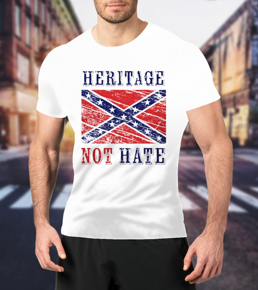 Heritage Not Hate Confederate Flag Southern T-Shirt