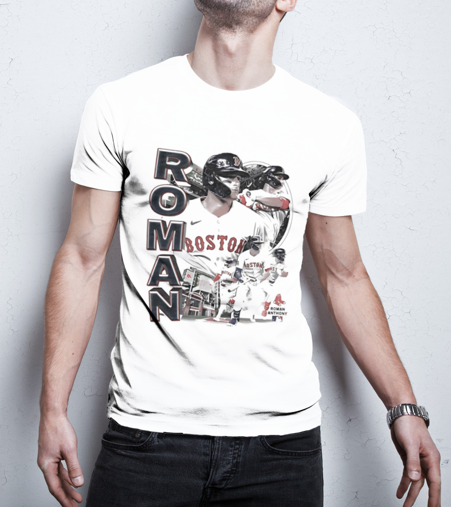 Roman Anthony Boston Red Sox 90s Bootleg Collage T-Shirt