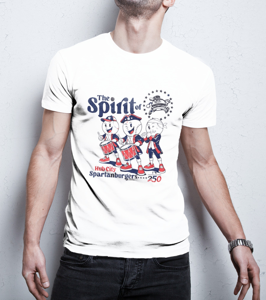 The Spirit Of Hub City Spartanburgers 250 Drummers Parade T-Shirt