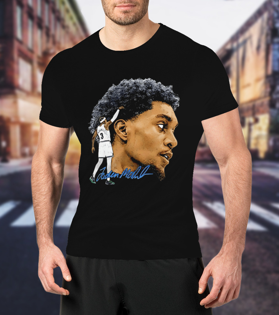Anthony Edwards Minnesota Timberwolves Jordan McLaughlin Signature T-Shirt