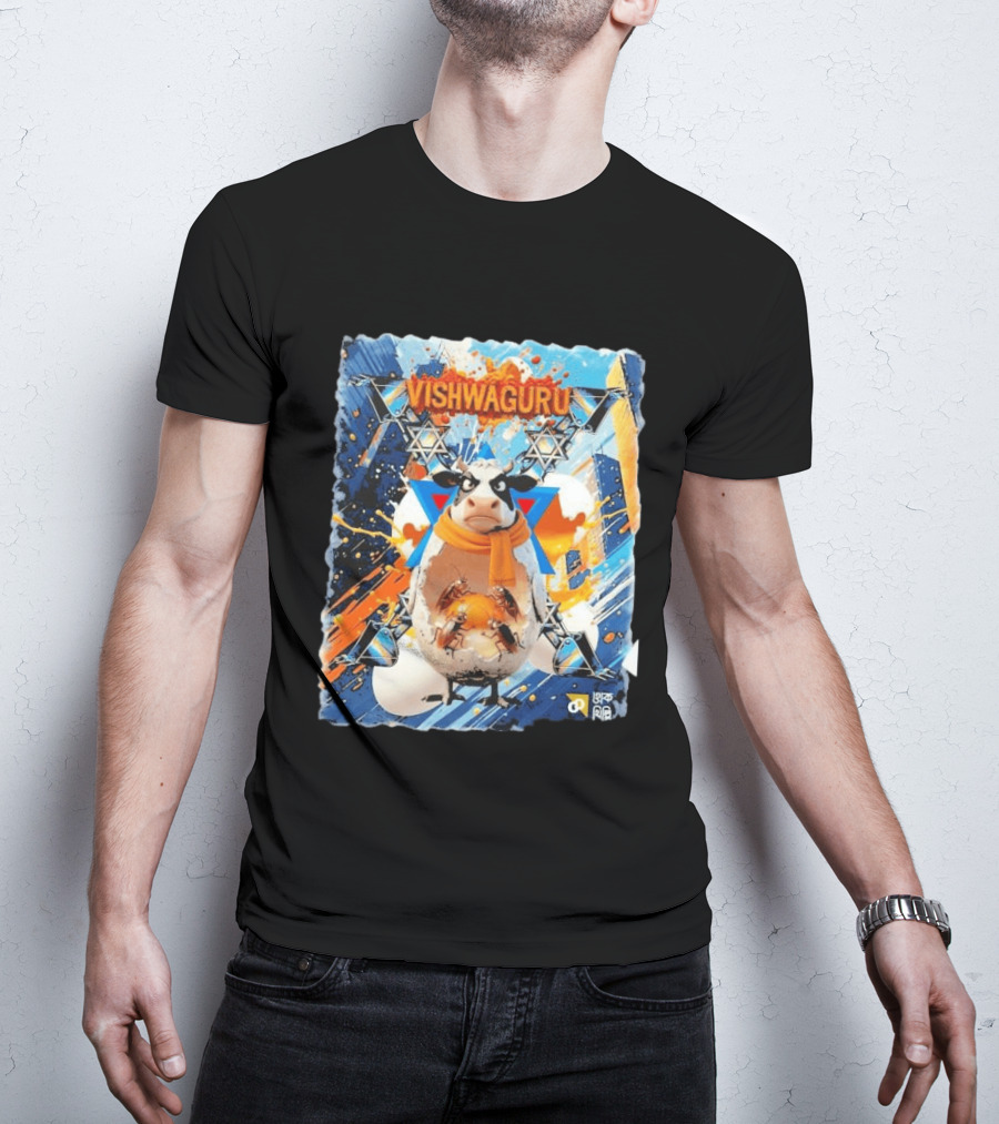 Vishwaguru Cow 2026 Stars Abstract T-Shirt
