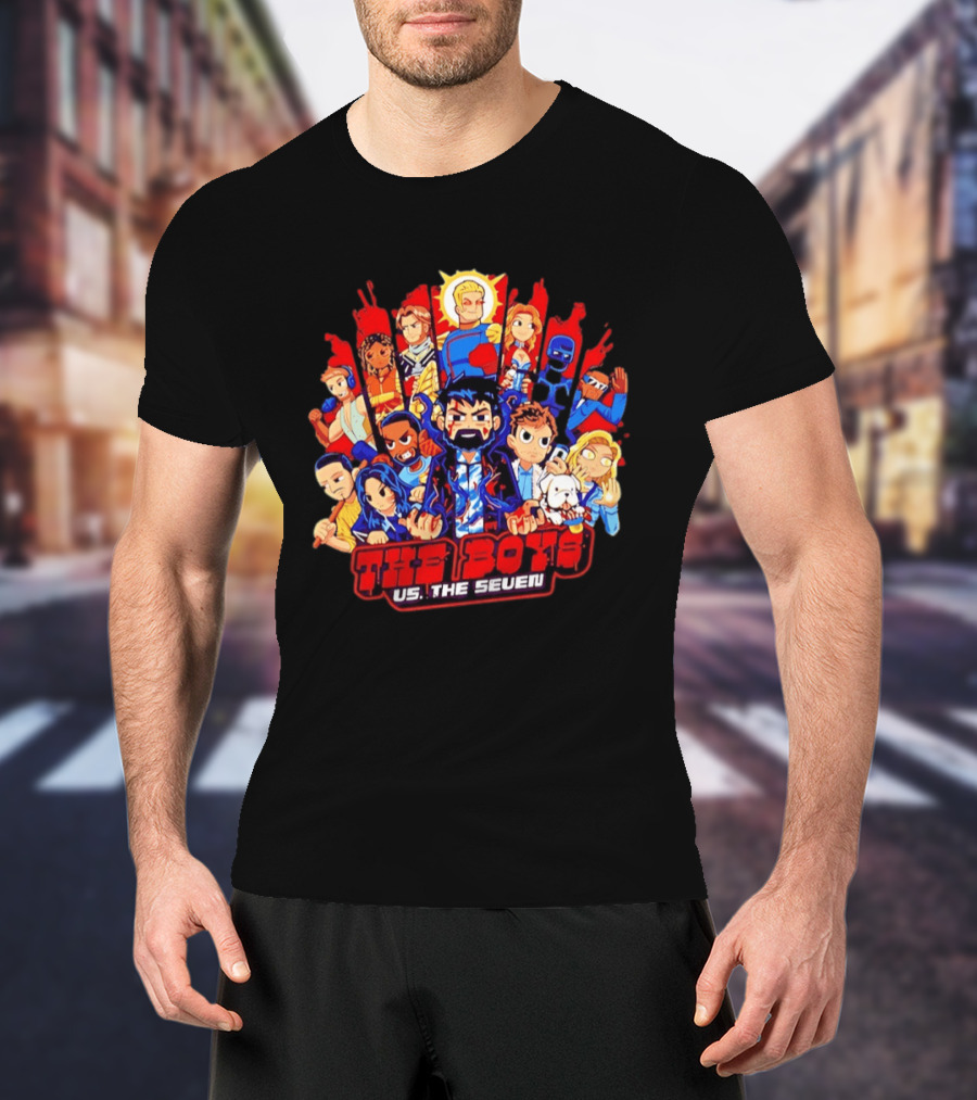 The Boys Vs The Seven Chibi Homelander Character Clash T-Shirt