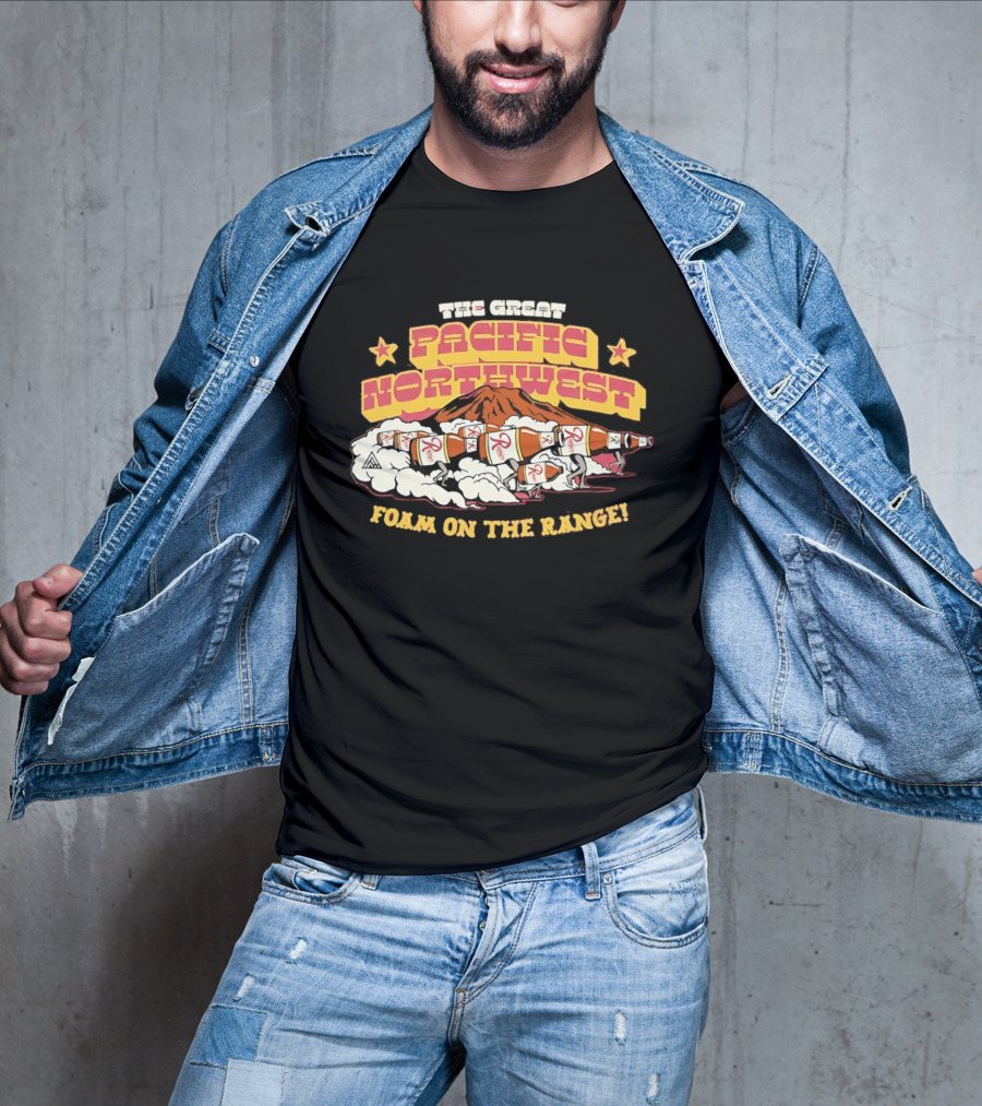 The Great Pacific Northwest Foam On The Range Rainier Beer Mountain T-Shirt