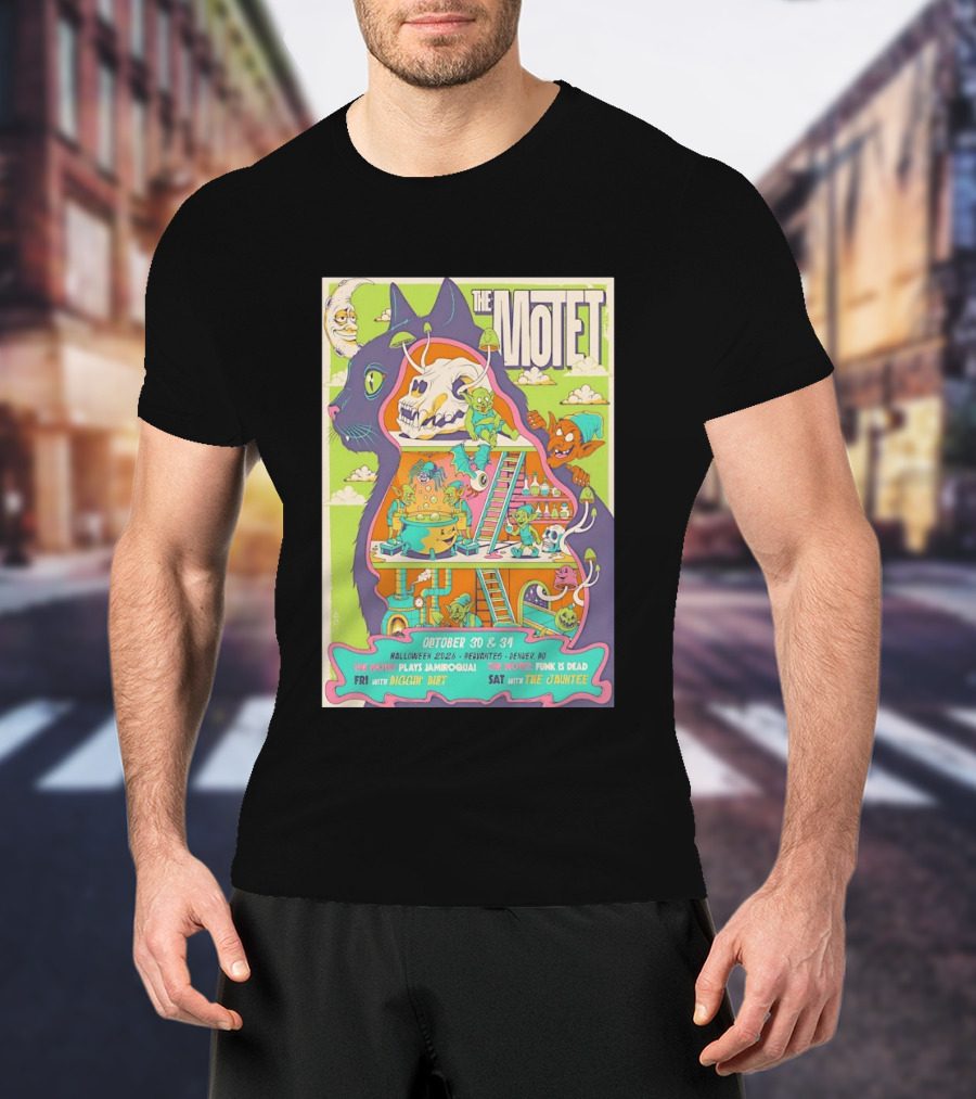 The Motet Plays Jamiroquai Halloween 2026 Cervantes Denver Concert Funk Is Dead Diggin' Dirt The Jauntee T-Shirt