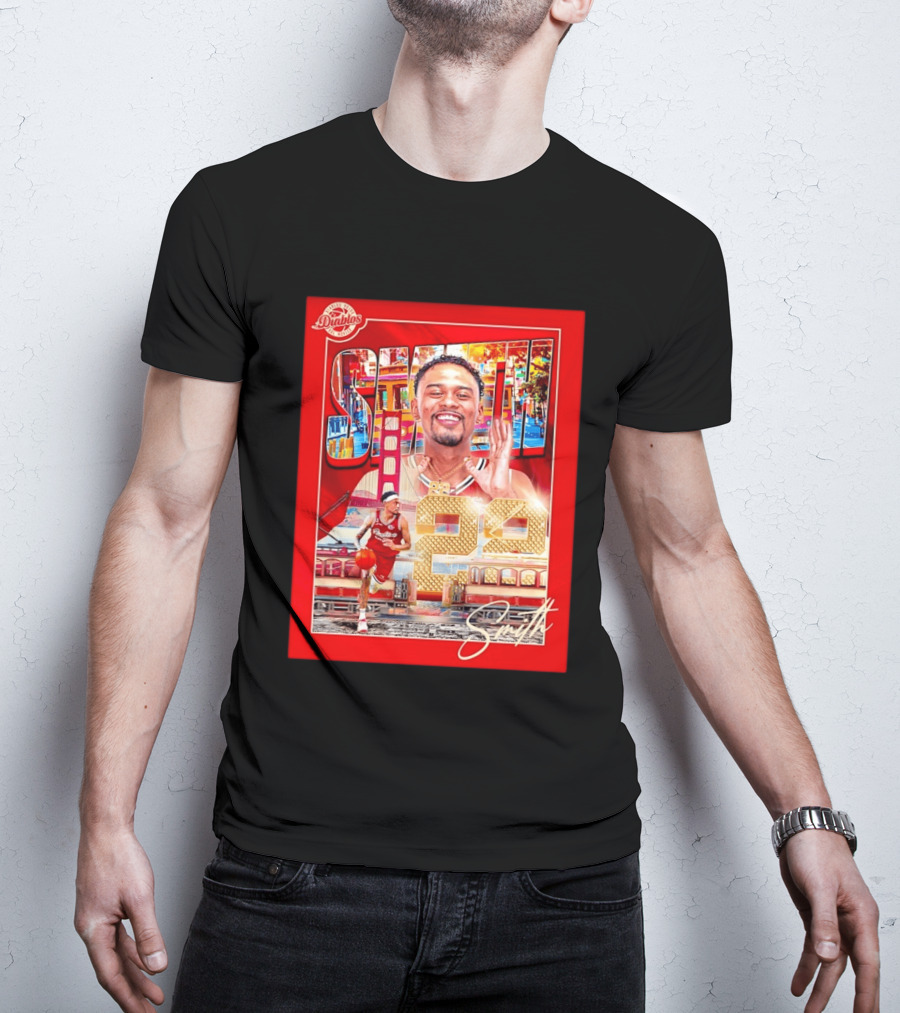 Tyrus Smith Diablos Rojos 24 Basketball San Francisco Bridge T-Shirt