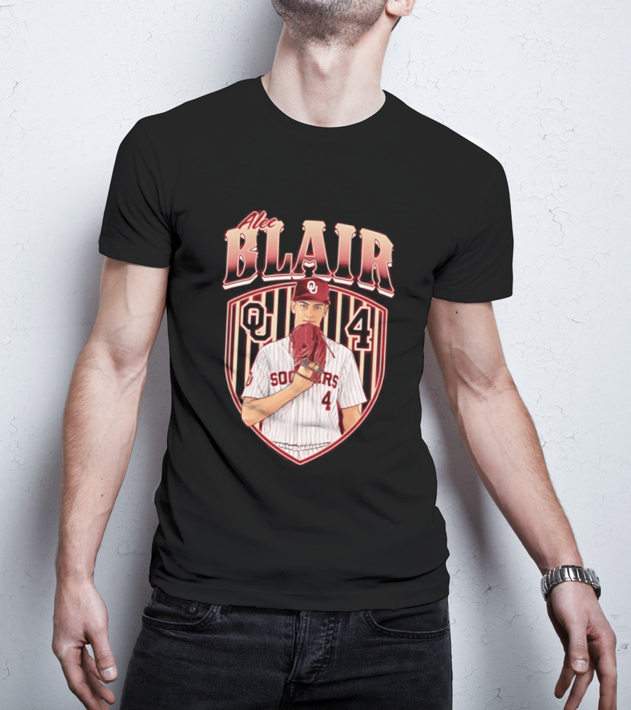 Oklahome Sooners Alec Blair Number 4 Baseball Player T-Shirt