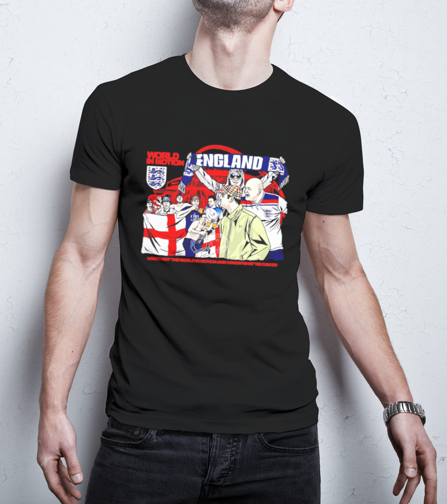 World In Motion England Football Fans Wembley Stadium England Supporters T-Shirt