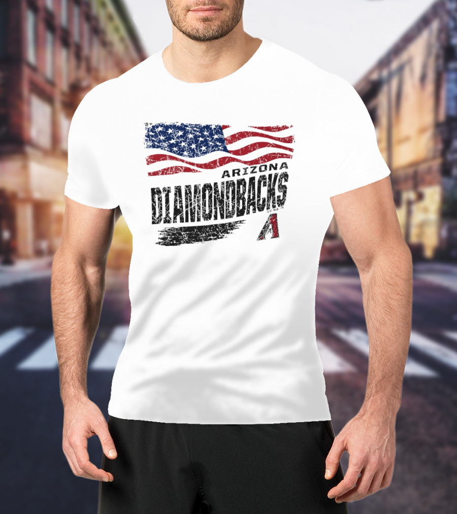 Arizona Diamondbacks Waving American Flag Fourth Of July Celebration T-Shirt