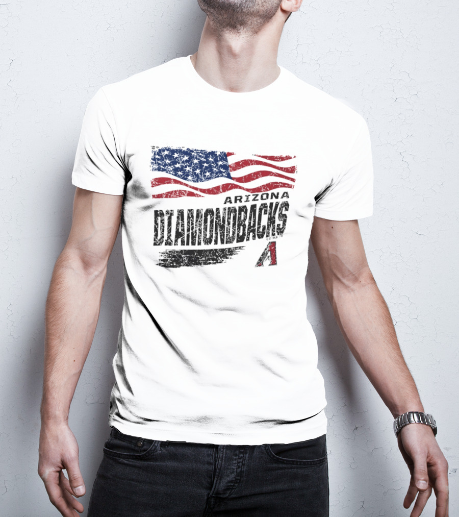 Arizona Diamondbacks Waving American Flag Fourth Of July Celebration T-Shirt