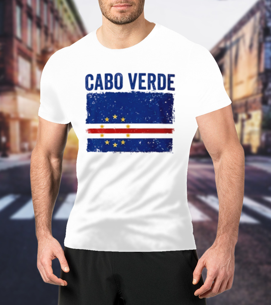 Cabo Verde Flag African Country Patriotic Stars And Stripes T-Shirt