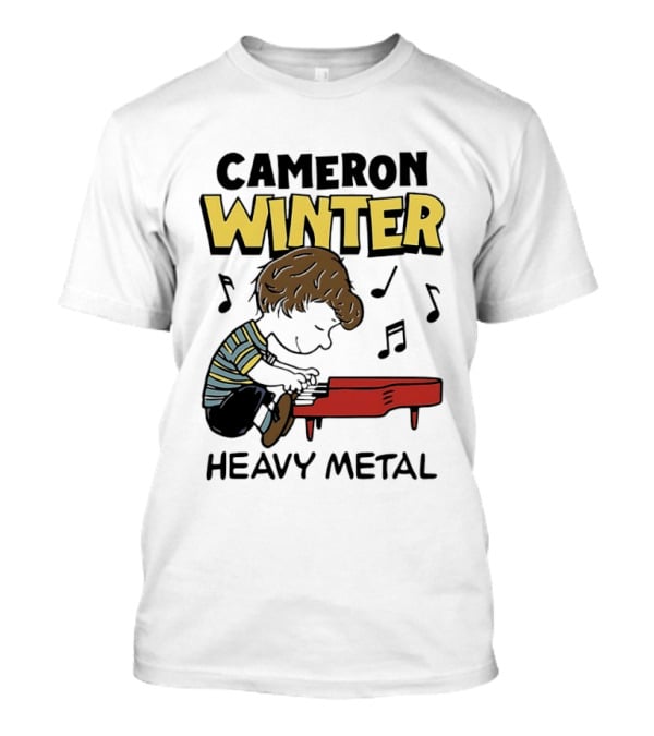 Cameron Winter Heavy Metal Schroeder Peanuts Comic Piano T-Shirt
