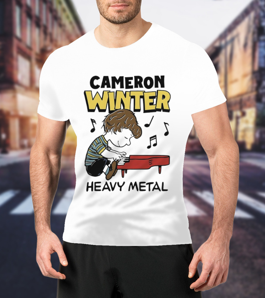Cameron Winter Heavy Metal Schroeder Peanuts Comic Piano T-Shirt