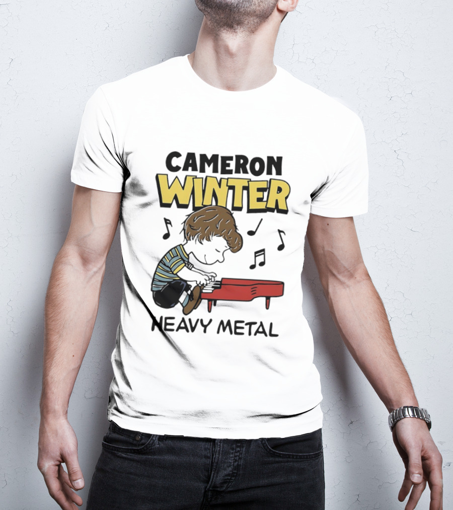 Cameron Winter Heavy Metal Schroeder Peanuts Comic Piano T-Shirt