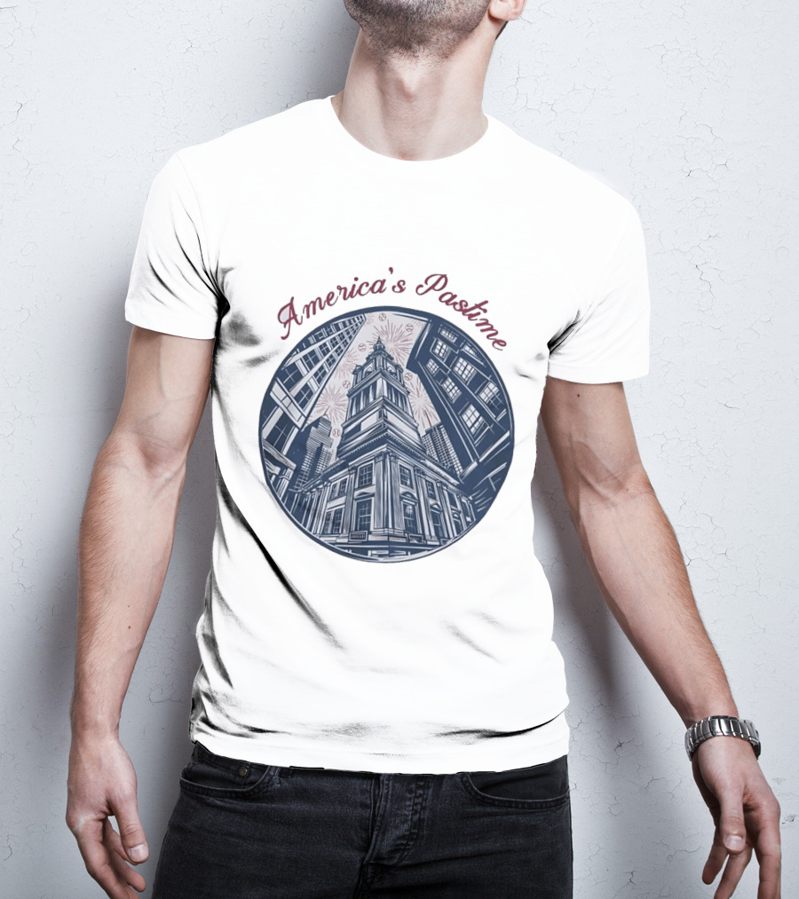 Philadelphia Independence Hall America's Pastime Baseball T-Shirt