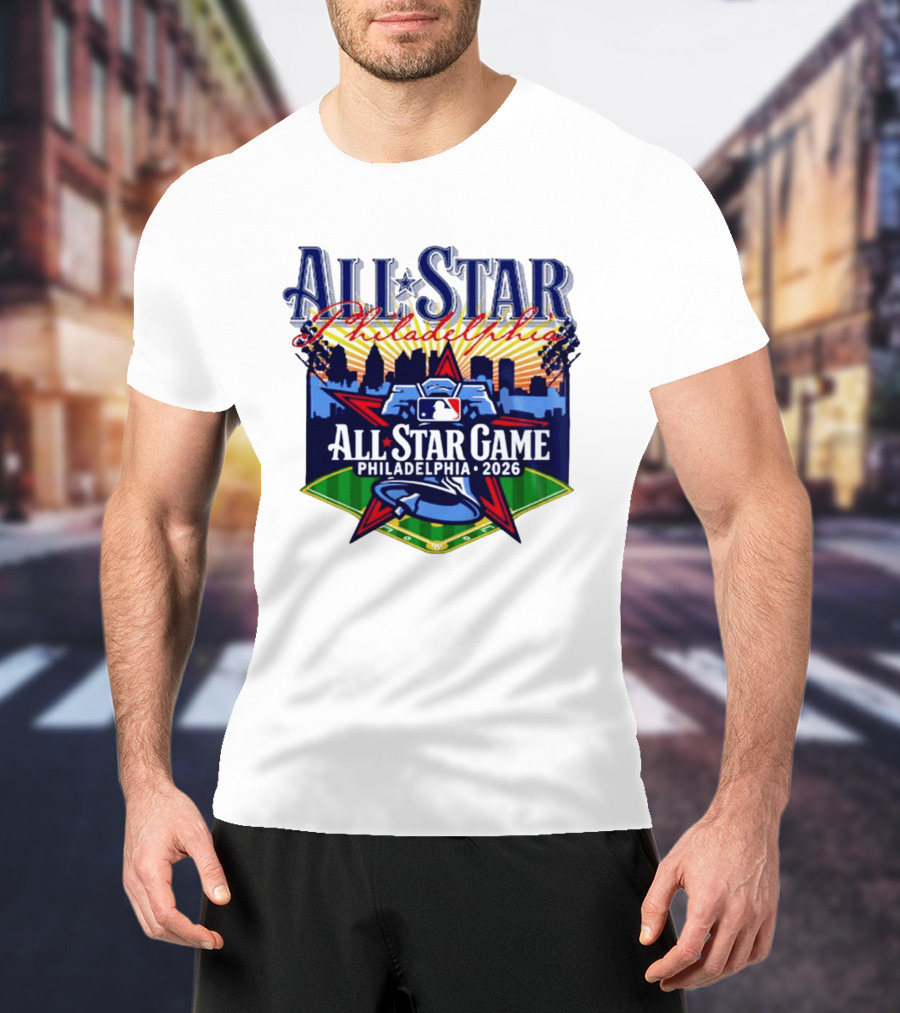 Philadelphia Phillies All Star Game 2026 Skyline Baseball MLB T-Shirt