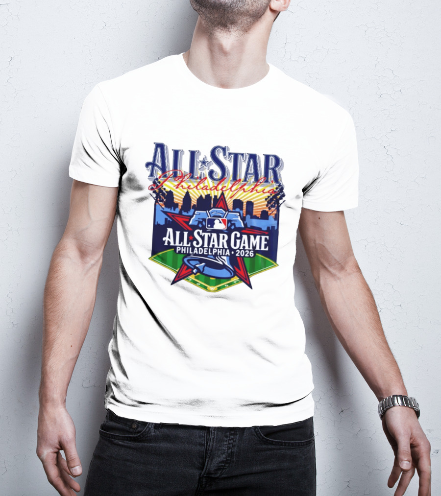 Philadelphia Phillies All Star Game 2026 Skyline Baseball MLB T-Shirt