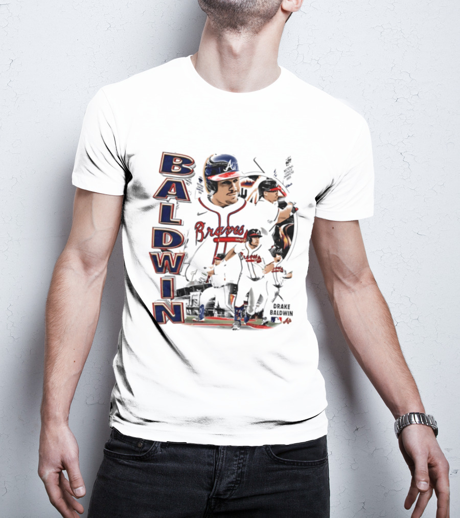Atlanta Braves Baldwin 90s Bootleg Collage T-Shirt