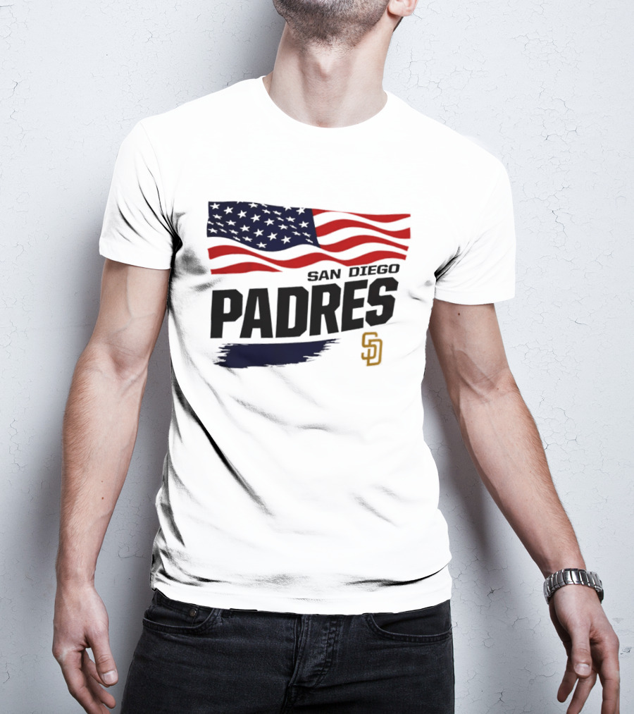 San Diego Padres American Flag SD T-Shirt