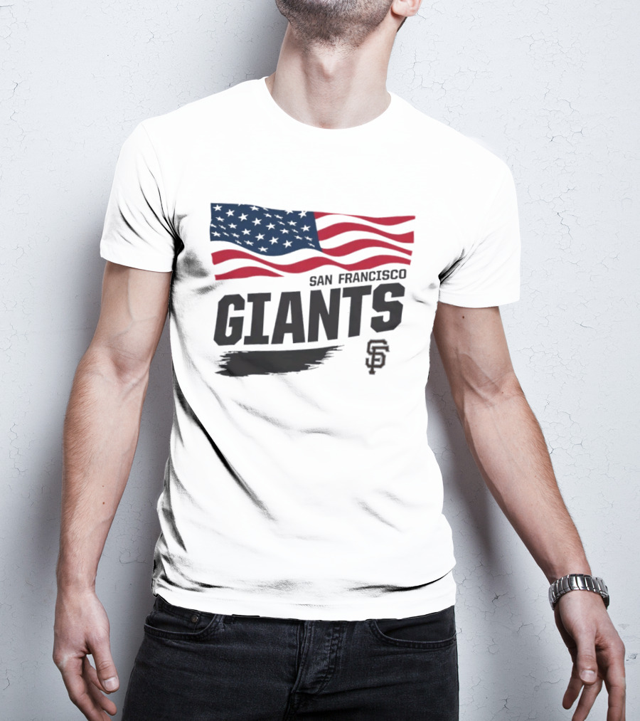 San Francisco Giants American Flag SF Baseball T-Shirt