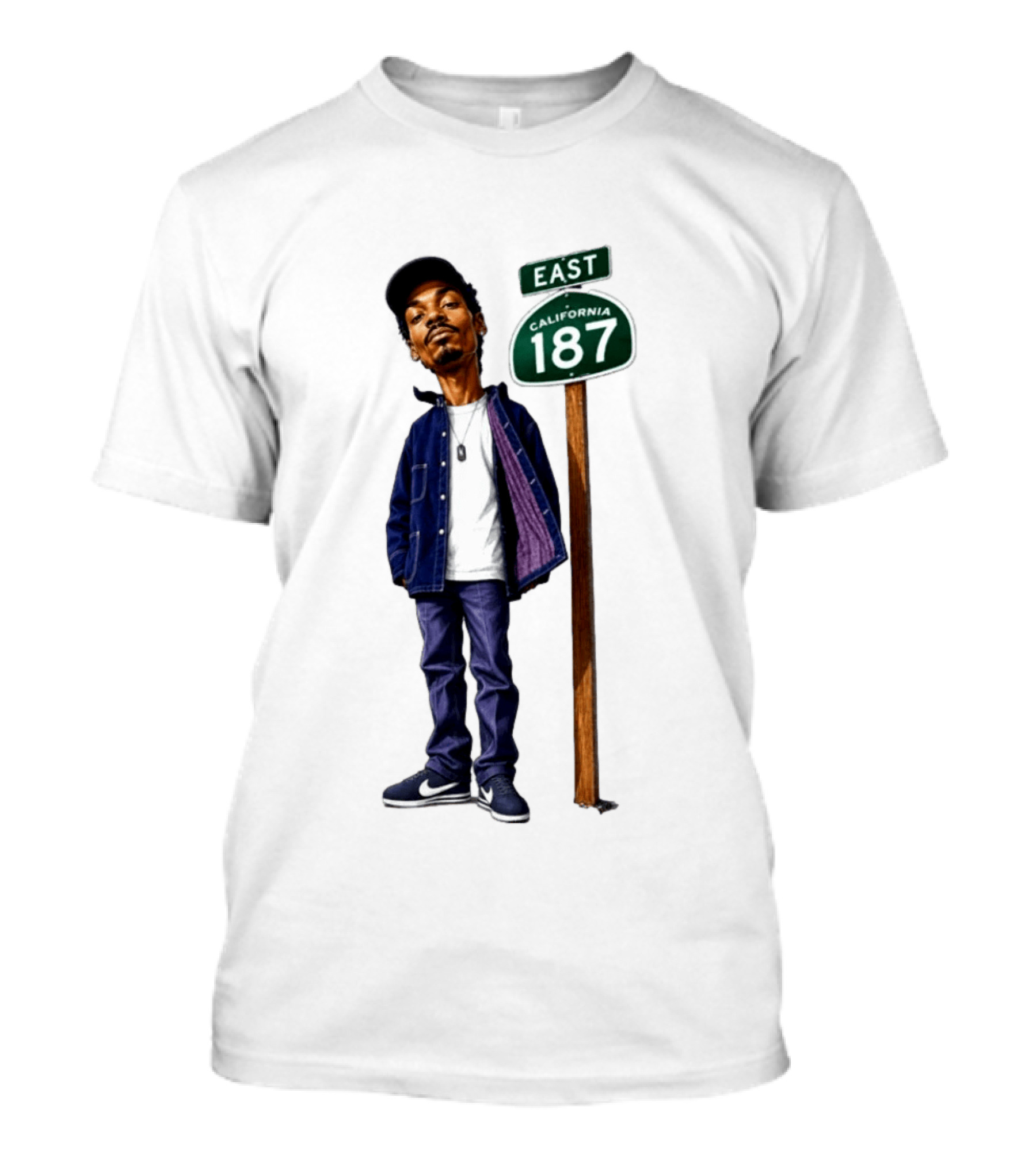Snoop Dogg California 187 East Sign West Coast Hip Hop T-Shirt