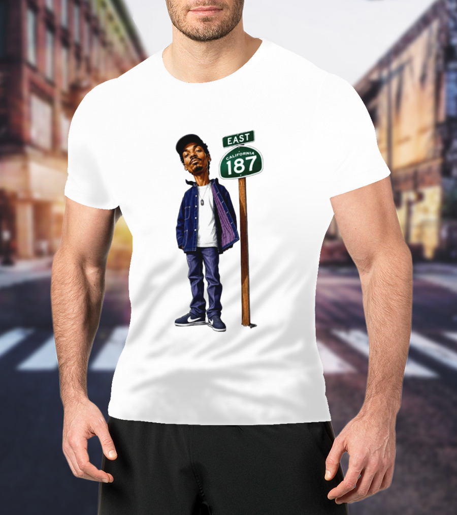 Snoop Dogg California 187 East Sign West Coast Hip Hop T-Shirt