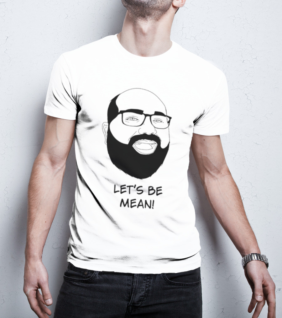 Vsauce Michael Stevens Let's Be Mean Text And Face T-Shirt