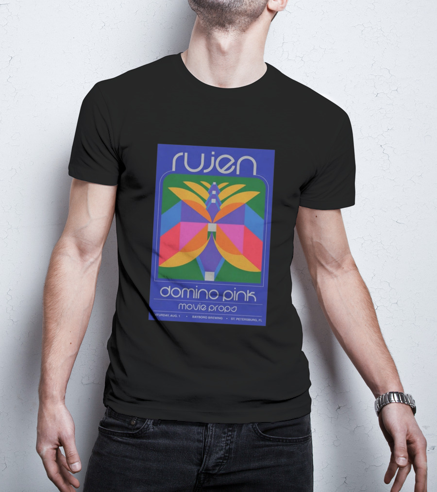 Rujen Domino Pink Movie Props Saturday August 1 Bayboro Brewing St. Petersburg FL T-Shirt