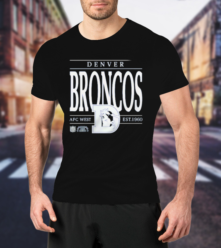 Denver Broncos AFC West Est 1960 NFL Football Retro D T-Shirt