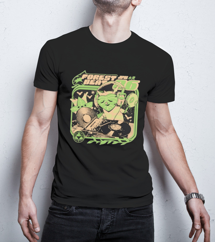 Forest Beat Korok DJ Vinyl Turntable Japan Music 86 T-Shirt