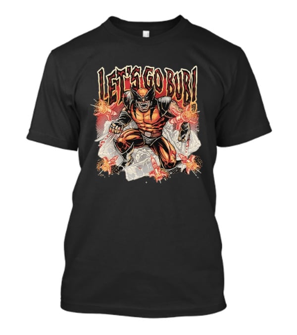 Wolverine Let's Go Bub Retro Comic Style Fierce Action Scene T-Shirt