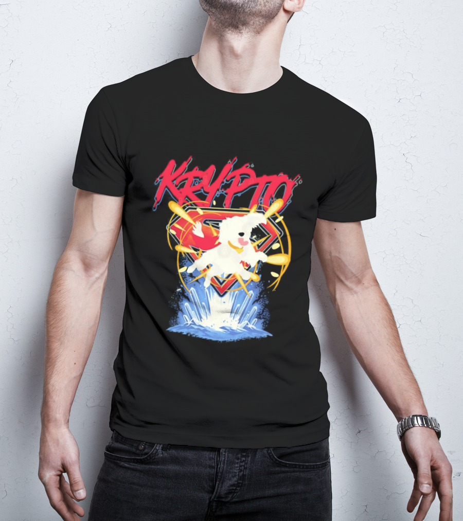 Krypto The Superdog With Superman Symbol And Skateboard T-Shirt