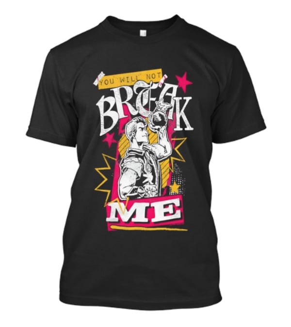 Break Me Bomb Guy Bold Typography Power Starburst T-Shirt