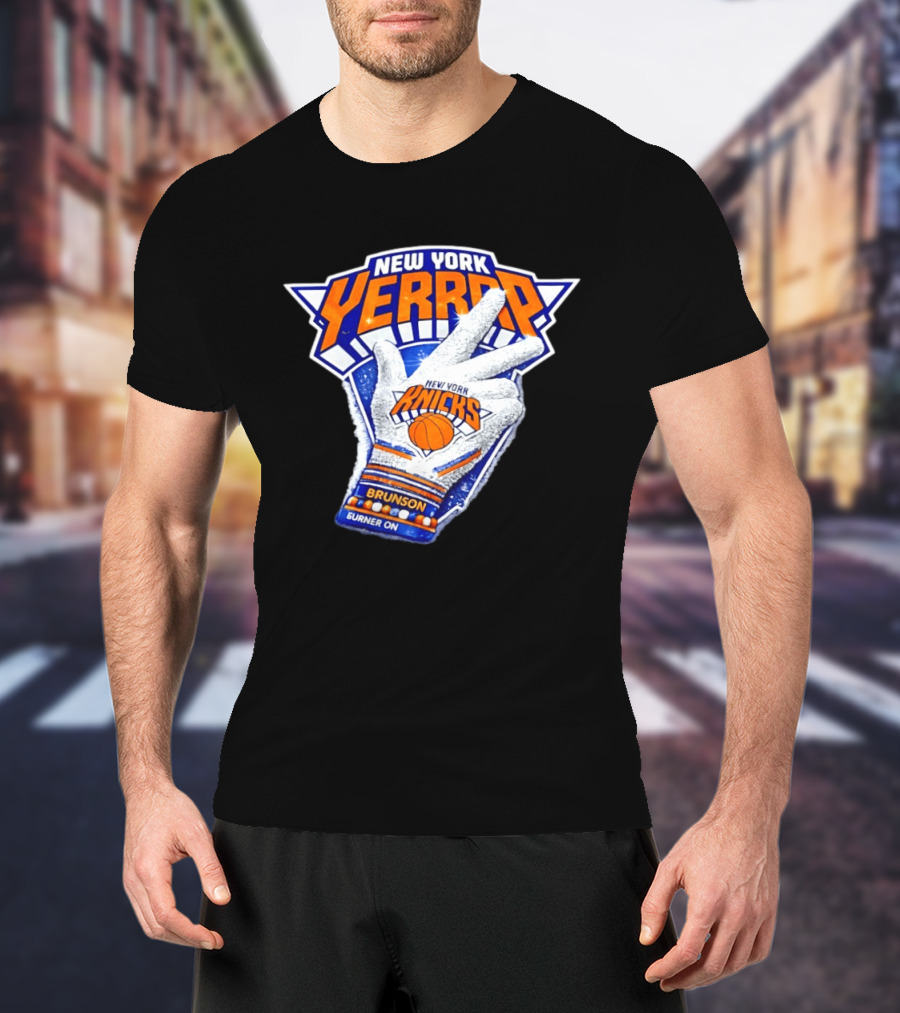 New York Yerrrp Jalen Brunson Knicks Burner On T-Shirt